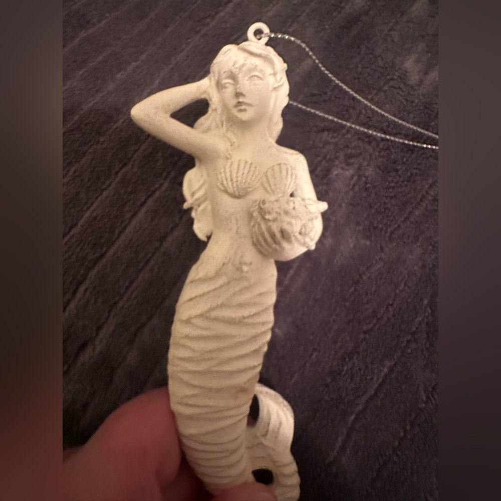 Elegant White Mermaid ornament